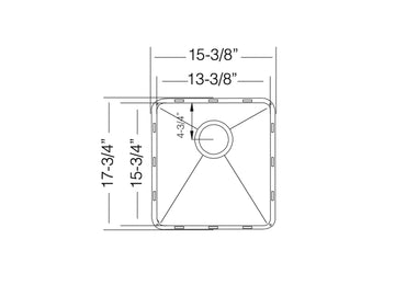 15 inch Flush Mount Stainless Steel Matte Black Bar Sink - Oslo TZ R340 M - Sink Depot
